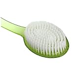 DEARMAMY 2Stücke Duschbürste Mit Langem Praktische Rückenbürste Für Sanftes Peeling Und Massage Für Bad Transparent Blau