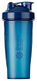 BlenderBottle Classic Shaker mit BlenderBall, optimal geeignet als Eiweiß Shaker, Protein Shaker, Wasserflasche, Trinkflasche, BPA frei, skaliert bis 600 ml, Fassungsvermögen 820 ml, navy blau