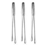 Grillzange, 27,9 cm lang, Edelstahl, Grillzange, lange Verriegelungszange für Küche, Grillen, Kochen, Lebensmittel, Clip-Werkzeug (Silber)