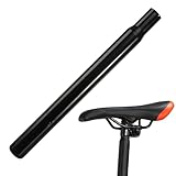 Fahrrad Sattelstütze 27.2 x 300 mm, Kerzensattelstütze MTB Sattelstange Stahl Sattelstützen Fahrrad Sattelrohr Schwarz Fahrradsattelstangen für Mountainbike Rennrad Cityrad