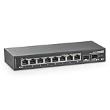 MokerLink 8 Port 2.5Gigabit Ethernet Switch mit 2x10G SFP Slot, 8 x 2.5G Base-T Ports,VLAN Isolierung, Metall Unmanaged Fanless Small Network Switch