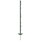Weidezaunpfähle 105cm hoch (90cm über dem Boden), grün 20 St. im Karton, hohe Standfestigkeit, für alle gängigen Bänder, Seile, Litzen oder Drähte