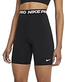 Nike Damen W Np 365 7in Hi Rise Shorts, Black/White, M EU