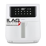 MEDION P10 XL Duo Heißluftfritteuse (6,8 Liter XXL, Airfryer, 2.150 Watt, zwei Heizelemente aus Edelstahl, Schüttel Alarm, 9 Automatikprogramme, Touch Bedienfeld, LED Anzeige) weiß