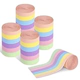 Ovanda Karneval Deko, Krepppapier Bunt, 4 Rolls Krepppapier Regenbogen, Bunt Shimmers für Geburtstag Hochzeits Partydekorationen, Kreppband Bunt, Streamer Karneval, Mädchen Kindergeburtstag Deko