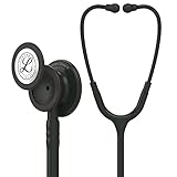 3M Littmann Classic III Stethoskop zur Überwachung, Black Edition Bruststück, schwarzer Schlauch, 69 cm, 5803