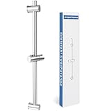 ProPerhome Edelstahl Duschstange 66 * 25cm,oberes Bohrloch variabel,inkl verstellbar duschhalterung,Premium Slider besteht aus Engineering Grade ABS