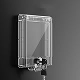 Vilgftyiet Zentrale Abdeckung für Klimaanlagen-Verriegelung mit Schlüssel, Kindersicherung und wasserdichter Stecker für Wohnräume und Büros (transparent weiß)