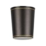 Fcnjsao Leiser Gerader Würfelbecher Shaker Aus PU Leder Stummgeschaltete Tassen Trinkspiel Unterhaltungsspielzubehör Langlebiger Leiser Shaker