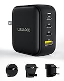 LULULOOK 100W USB C Ladegerät, USB C Netzteil 4 Ports GaN PD Schnellladegerät Universal Reisestecker Kompatibel mit MacBook Pro/Air, iPad Mini/Pro, iPhone 15/14, Samsung S23/S22, Pixel 6, Laptop usw