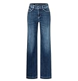Mac - Damen 5-Pocket Jeans, Dream Wide Authentic (5439-90-0358L), Größe:W44, Länge:L32, Farbe:Cobalt Authentic wash (D574)