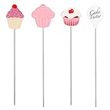 Cake Tester Needles Stainless Steel Reusable Cake Testing Needles Cake Tester Needles Metal Cake Pones Practical Cake Tester Skewer Needles for Kitchen DIY Cake Bakery Tools(4pcs)