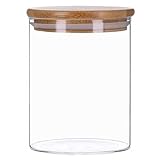 GEORGES Vorratsdosen aus Glas mit Bambusdeckel, Vorratsgläser, Glasbehälter, eckig & rund | 350 ml - 2500 ml | luftdicht, stapelbar, Spülmaschinenfest, Mottensicher