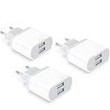 USB Ladegerät, 3-Pack 2.1A/5V Adapter für iPhone 11 XS XR X 8 7 6 6S Plus 14 13 12 Samsung,Stecker Netzteil Netzstecker Ladestecker Stromadapter Schnellladen Steckdosenadapter Ladeadapter Nisiyama