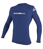 O'Neill Wetsuits Herren Uv Schutz Basic Skins L/S Crew Rash Vest, Pacific, L