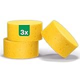 Emma Grün® Polierschwamm Set für Kratzfreie Holz- & Lederpflege [3X Pflegeschwamm Weich] - Saugstark & Effektiv - Putzschwamm Reinigungsschwamm für Küche, Möbel & Auto - Putzschwamm & Schwämme