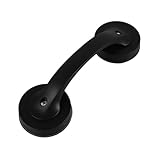 Gogogmee Schwarzer Saugnapf Haltegriff für Dusche und Toilette Rutschfester Badewannengriff Multifunktionaler Sicherheitsgriff für Senioren Einfach zu Montieren Geeignet für Bad und Flur