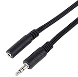 PremiumCord Verlängerung Klinkenkabel 3,5mm, Länge 2m, Klinke 3,5mm, Stecker auf Buchse, Aux Headset Audio Verlängerungskabel, geschirmt, Farbe schwarz