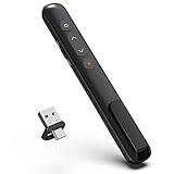 Presenter mit Laserpointer,Powerpoint Fernbedienung Präsentationsfernbedienung Pointer für Präsentationen,Newenmo USB C&USB A 2 in 1 Präsentation,Präsenter mit Hyperlink&Volumen Kontrolle