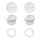 GUTERTOP 2 Stücke Haarsieb Dusche Groß + Tauchrohr für Dusche Ablaufgarnitur Set, Kompatibel mit Ablaufgarnitur, Haarfänger Dusche, 6960, 6963, 6961, 6962, Haarfilter Duschablauf, Abfluss Dusche Einsa