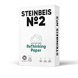 Steinbeis No. 2 Druckerpapier – DIN A4 Recycling-Papier 80 g/m², Weiß & Chlorfrei, 2500 (5 x 500) Blatt hochwertiges Kopierpapier ISO 80 / CIE 85