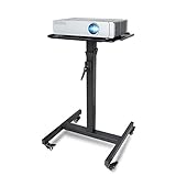 OWOHYG Universell Verstellbarer Projektorständerwagen – tragbare Teleskop-Werkbank für Zuhause und Büro, bewegliches Regal in Schwarz für EIN verbessertes Seherlebnis