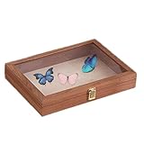Ausstellungsbox - Schmuckkästchen aus Holz für Damen, Schatzausstellungstablett aus Holz | Charmante Mehrzweck-Aufbewahrungsbox aus Holz zur Aufbewahrung von Andenken, Vitrine D