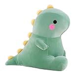 Zaloife Kuscheltier Dinosaurier Grün, Plüschtier Dino 25 cm, Stofftier Dinosaurier, Plüsch Dino Kissen Puppe Geschenk für Fans Kinder