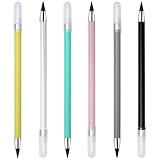 ibasenice Everlasting Tintenloser Bleistift 6 Stück Wiederverwendbar ohne Anspitzen Langlebig Skizzen und Schreibstift für Studenten und Künstler Zufällige Farbe Zufällige Farbe