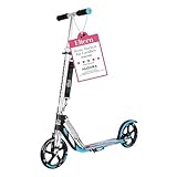 HUDORA BigWheel 205 Scooter - Stabiler Aluminium-Roller - Höhenjustierbarer & zusammenklappbarer Cityroller mit Ständer - Sportlicher Kinder- & Erwachsenenroller für bis zu 100kg