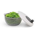Pro Home Salatschleuder (4 Liter, Ø25cm) BPA-frei, 3in1 - Schleuder, Sieb und Salatschüssel, 3D Kurbel - Schleudern ohne Kraftaufwand, Salattrockner