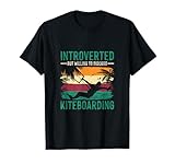 Lustig, introvertiert, aber bereit, Kiteboarding Retro zu diskutieren T-Shirt