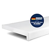 TJ Fensterbank Innen Kunststoff weiß / 20 x 140 cm Fensterbank inkl. Seitenabschluss/PVC Fensterbank nach Maß/Fensterbank Innen kratzfest und feuchtigkeitsundurchlässig