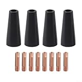 Flux Core gaslose Düsenspitzen-Set für MIG-Schweißkontaktspitze 0, 6, 1, 2 mm, kompatibel mit 14AK MB14 MB15 Schweißbrennern (0,8 mm)
