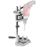 WALTER Bohrmaschinenständer mit Schraubstock, Bohrständer, Ständer für Bohrmaschine, aus Bohrmaschine wird Tischbohrmaschine, verstellbar, stabil, passend für viele Modelle, Kabelgebunden