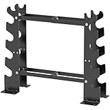 Hantelständer für Krafttraining Hantelscheibenständer Hantelablage Kurzhanteln Ständer für Aufbewahrung von Gewichten Kurzhantelständer Dumbbell Rack (schwarz)