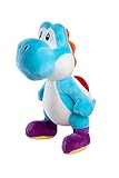 Simba 109231538ONL - Super Mario Plüsch Yoshi in blau, 20cm Plüschfigur, ab den ersten Lebensmonaten geeignet