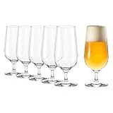 Stölzle Lausitz Grand Cuvée Biergläser 6er Set 390 ml – Elegantes Bierglas ideal für Pils & andere Biere – Stilvolle Biergläser aus hochwertigem Kristallglas – Spülmaschinengeeignet & Made in Germany
