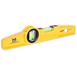 LARMEIL Wasserwaage Magnetisch Torpedo, 25 cm, Alu-Gussprofil, 4 Magnete Klein Wasserwaage, 1 Horizontal-Libelle, 1 Vertikal-Libelle