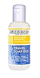 FIBERTEC Travel Soap Eco tragbare Mini Reiseseife, biologisch abbaubare Outdoor Seife, Geschirrspülmittel und Bekleidungswaschmittel 100ml