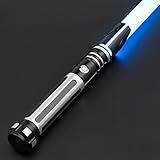 ANASABER Duellierendes Lichtschwert, Motion Control Laserschwert Für Erwachsene, Smooth Swing Lightsaber Mit 16 Tonfonts, RGB 12 Farben Wechselbar, Metallgriff, Für Halloween Cosplay Party, S9…