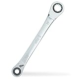 Wiha Doppelring-Ratschenschlüssel 4 in 1 I umschaltbar I SW 10 13 17 19 mm I mit 72 Zähnen I Multiratsche (45421)
