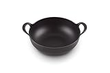 Le Creuset Balti Dish aus Gusseisen, 24 cm, 2,7 Liter, Schwarz matt, 20142240000460