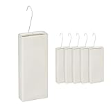 Relaxdays Luftbefeuchter Heizkörper, 6er Set, Wasserbehälter für Heizung, zum Hängen, Keramik, Raumbefeuchter, Creme