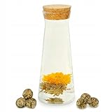 Winoszarnia Blühender Tee 'Camus Blooming' (1er Pack) | Handgebundene Silver Needle Teeblume | Weiß-Grüntee mit Ringelblume | Spektakuläres Geschenk im Glas | 1 Kugel