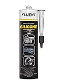 Fluent Source - Hochtemperatur Silikon Dichtmasse Dichtsilikon Dichtungssilikon Dichtstoff 300ml +300°C BLACK SCHWARZ KARTUSCHE