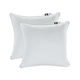 Makimoo Kopfkissen 40x40 cm 2er Set mit abziehbarem Bezug, Antimilben und antibakteriell Schlafkissen, Bett-Kissen, Mikrofasern, hypoallergen, super weich Kissen