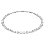 Swarovski Una Angelic Halskette, Rund, Weiss, Rhodiniert