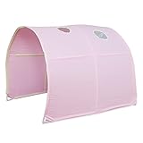 Homestyle4u 1440 Tunnel Bettzelt Rosa Betttunnel Kinder Spielzelt Traumzelt für Einzelbett