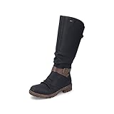 Rieker Damen Winterstiefel Z4792, Frauen Stiefel,uebergangsstiefel,winterboots,schnürstiefel,warm,gefüttert,wasserdicht,schwarz (00),39 EU / 6 UK